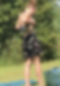 Sexy teen on the beach changing