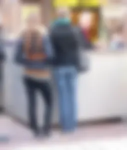 Street butts in tight blue jeans