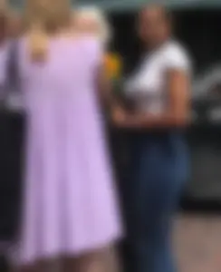 Big boobed babe with no bra and blonde friend with tiny boobs
