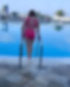 Sexy beach and poolside girls in swimsuits, mostly candid