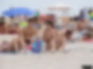 Beach voyeur girls in bikinis, thongs and topless