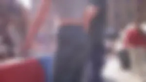 Sexy girl with a nice ass in Star Wars leggings and pokies