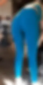 Gym Girl Bending Over in Blue Leggings (OC and GIFS)