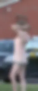 Nerdy blonde teen plays in tight short shorts