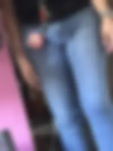 Hot milf in blue tight jeans closeup creepshots, hot ass
