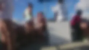 Girl with a nice ass in wet white bikini bottom