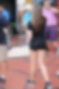 Sexy girl in tight Nike spandex with vpl