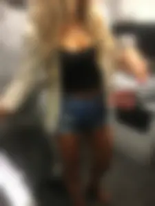 Hot Candid Girl in Denim Mini Shorts at the Store Creepshot
