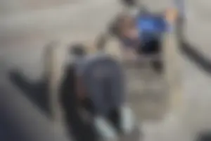 Blonde with see through leggings and no panties exercising in public in London