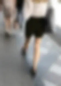 Girl in Skinny Legs and Sandals Street Candid Gallery