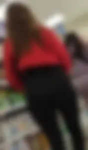 Nerdy brunette babe with friend in the beauty section