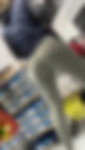 Sports store blonde worker in nice leggings