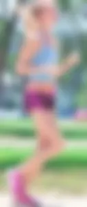 Couple of cute girls out running in little shorts