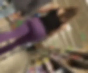 Skinny mom with jiggly little ass in purple leggings  ( VTL)