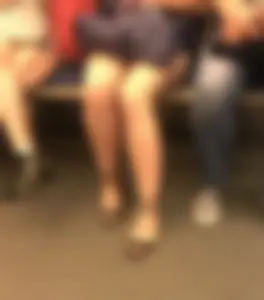 Hot Stocky Legs and Feet in Sandals in a Subway Train Creepshots