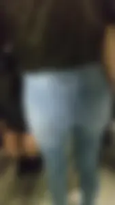 Cute little ass at the train station with a VPL