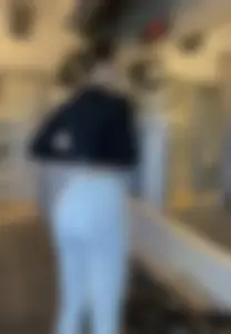 German gym Girl white leggings