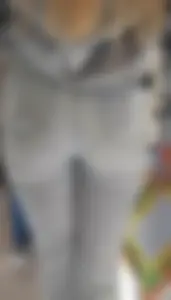 Nice teen ass in tight jeans - with closeups & mirror shots