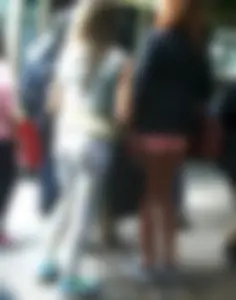 Sexy Italian girls ass in tight patterned leggings