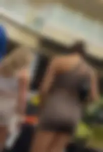 Tall brunette in brown shorts showing off her nice legs and booty (OC)