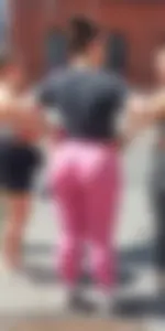 Thick fat German ass in pink leggings (OC, pics)