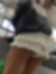 Beautiful blonde girl in white shorts show me her butt cheeks  (OC)