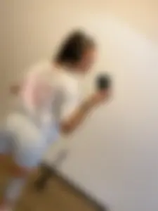 Nice booty in tight shorts selfie in the mirror
