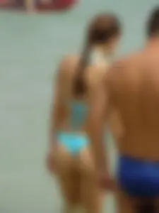 Beach voyeur girls in bikinis, thongs and topless