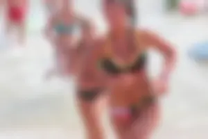 Lifeguard tournament girls on the beach