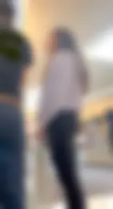 Shapely Booty Wavy Brunette in Black Leggings (OC)