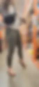 Home depot milf- pokies, leggings, and flip flops