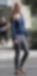 Skinny Arizona State University blonde college girl in grey leggings