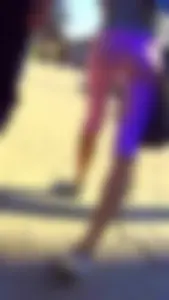 Hot Ass with VPL and Thin Long Legs in Short Pink Rights on the Street Creepshots Gallery