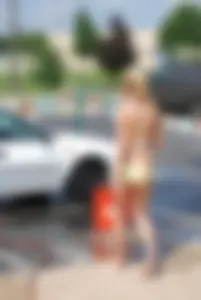 Sexy bikini car wash girls