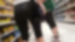 Hot Little Ass in Black Tights at the Supermarket Creepshots Gallery