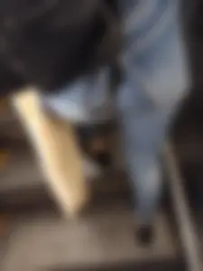 Ass in Tight Blue Jeans Escalator Closeup