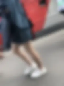 Cute candid girl in a dress at the train station