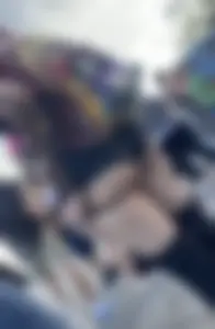 MUST SEE ! Latina goth girl showing off her cheeks