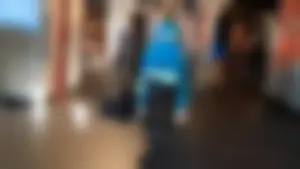Gym Girl Bending Over in Blue Leggings (OC and GIFS)