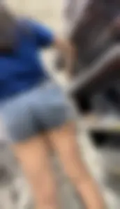 Slim Latina In Jean Shorts/ Up close angles- OC