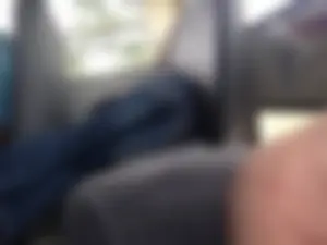 Skinny Girl in Tight Jeans Asleep on a Bus Seat
