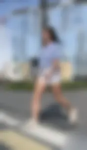 Girl With Awesome Muscular Body in White Shorts Street Creepshots Gallery