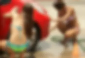 Sexy bikini car wash girls