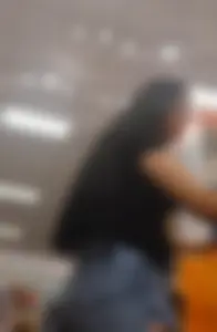 Latina Has A Nice Booty In Jean Shorts, Faceshot