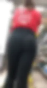 Teen at Work in her Leggings