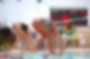 Group of teen and early 20's swimmers