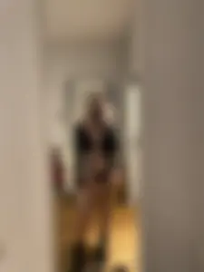 Sexy Skinny Blonde in Panties And Boots Mirror Selfie