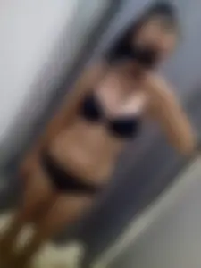 Skinny Girl in Lingerie Taking a Mirror Selfie in the Fitting Room, She Has Small Breast