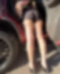 Pawg cheeks hanging out in black romper