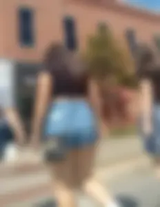 Cheeky college latina jean shorts(oc)
